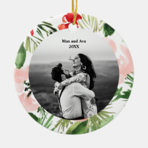 Blume Weihnachten Foto Keramik Ornament