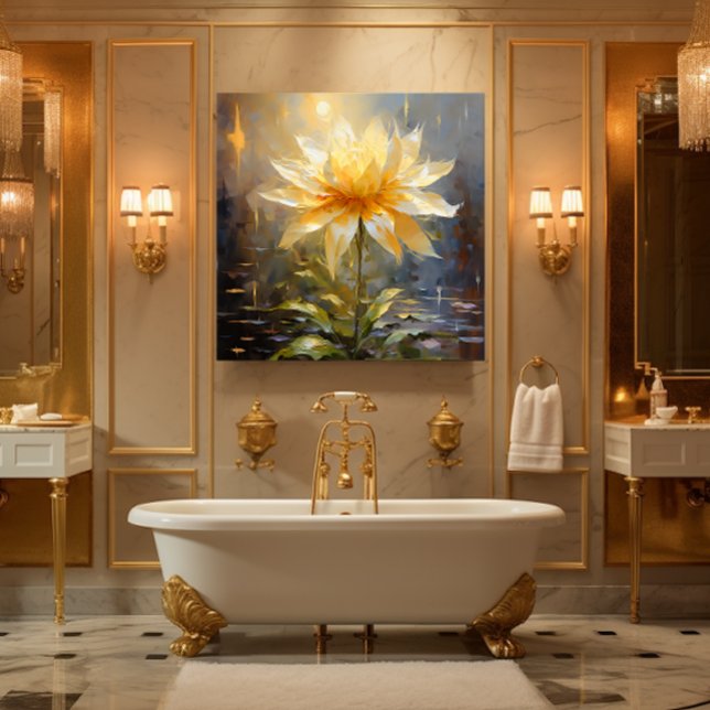 Blume weiß/gelb leinwanddruck (For Illustration Purposes Only.
Actual Size May Vary.)