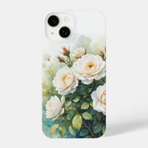 Blume Weißer Rosen iPhone 14 Hülle