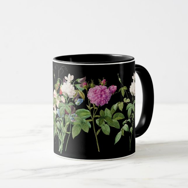 Blume Weißrosa Blumengarten Botanischer Garten Tasse (VorderseiteRechts)