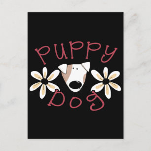 Blume Welpen Hunde T - Shirt und Geschenke Postkarte