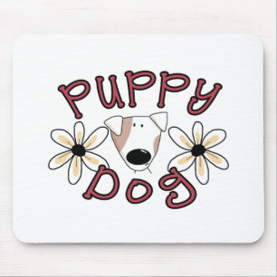 Blume Welpenhund Mousepad