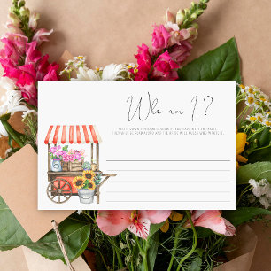 Blume - Wer bin ich Brautparty Briefpapier
