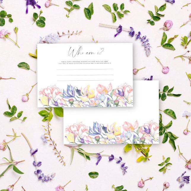 Blume - Wer bin ich Brautparty Briefpapier (Von Creator hochgeladen)