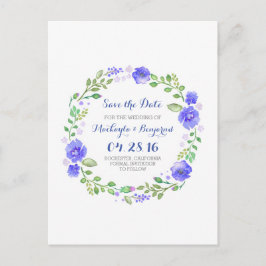 Blume werfen Aquarellbilder Save the Date Postkart Ankündigungspostkarte