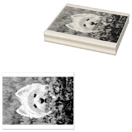 Blume Westie und Pink Gummistempel