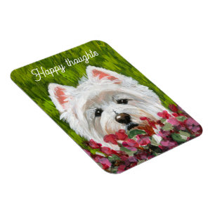 Blume Westie und Pink Magnet