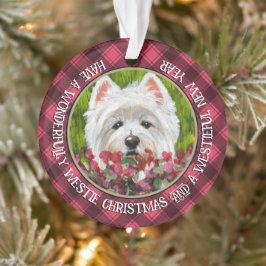 Blume Westie und Pink Ornament