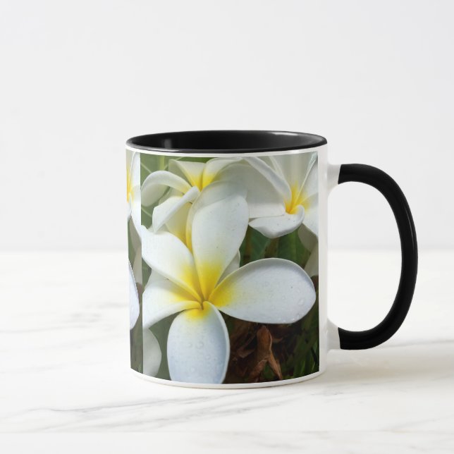 Blume White Hawaii Plumeria Tasse (Rechts)