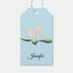 Blume White Lotus Personalisiert Geschenkanhänger