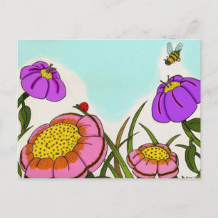 Blume-Wiese-Postkarte Postkarte