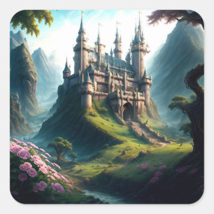 Blume Wiesenburg Quadratischer Aufkleber