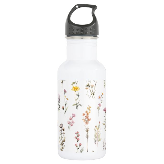 Blume, Wildblumen, Blume im Garten Edelstahlflasche (Vorderseite)