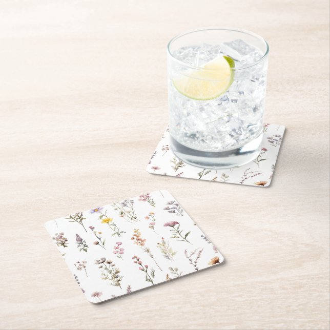 Blume, Wildblumen, Blume im Garten Rechteckiger Pappuntersetzer (Vor Ort)