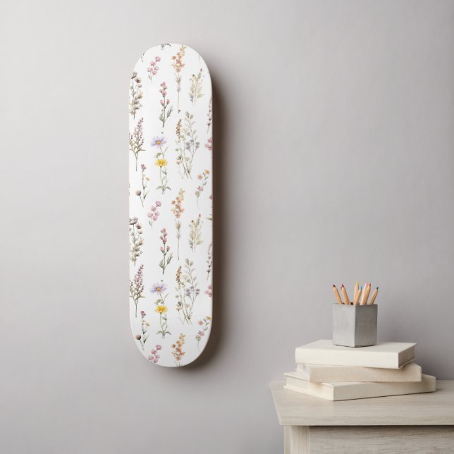 Blume, Wildblumen, Blume im Garten Skateboard (Wandkunst)