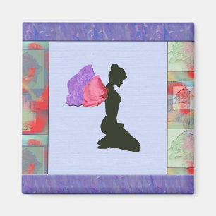 Blume Winged feenhafter Magnet