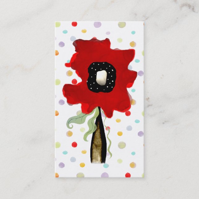 Blume Wirbel Band rosa Visitenkarte (Vorderseite)