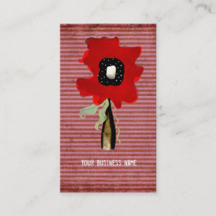 Blume Wirbel Band rosa Visitenkarte