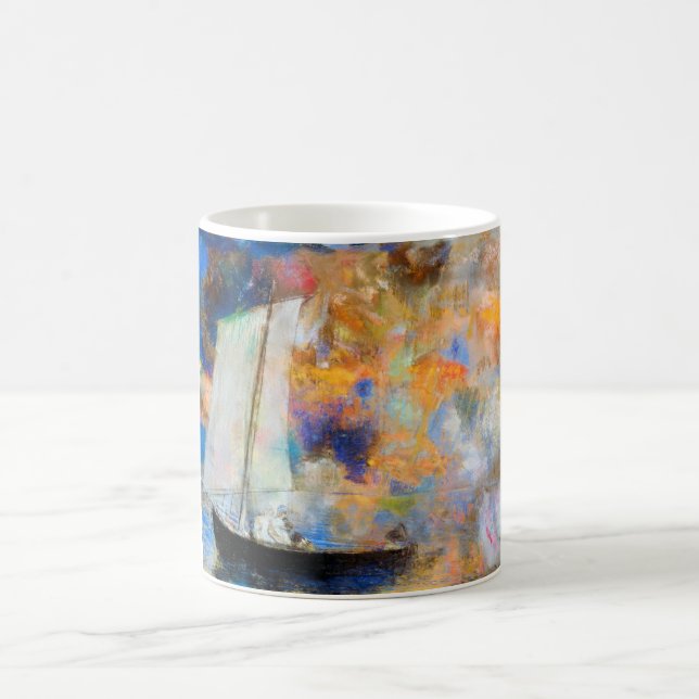 Blume Wolken, Redon Kaffeetasse (Mittel)