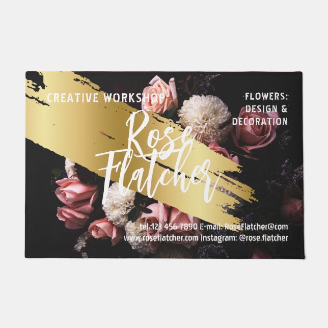 Blume Workshop Black Gold Fußmatte (Vorderseite)