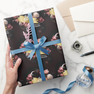 Blume Workshop Black Gold Geschenkpapier