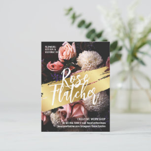 Blume Workshop Black Gold Postkarte