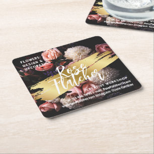 Blume Workshop Black Gold Rechteckiger Pappuntersetzer