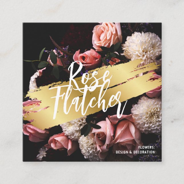 Blume Workshop Black Gold Terminkarte (Vorderseite)