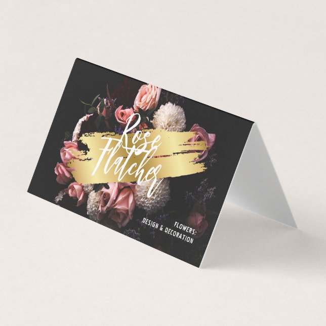 Blume Workshop Black Gold Visitenkarten (Vorderseite)