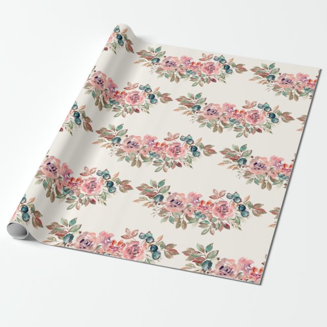 Blume Wrapping Paper Geschenkpapier (Ungerollt)