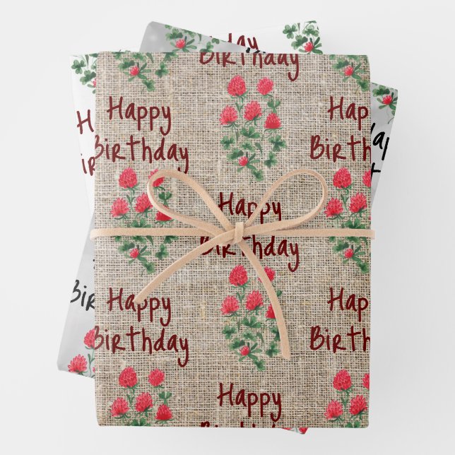 Blume Wrapping Paper Geschenkpapier Set (Beispiel)
