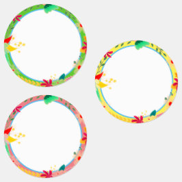 Blume Wreath farbenfrohe Country Waterproof Labels Etiketten
