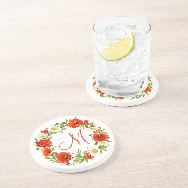 Blume Wreath Getränkeuntersetzer (Seite)