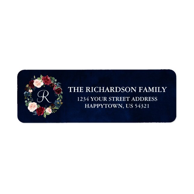 Blume Wreath Holiday Monogram (Vorne)