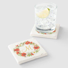 Blume Wreath Steinuntersetzer