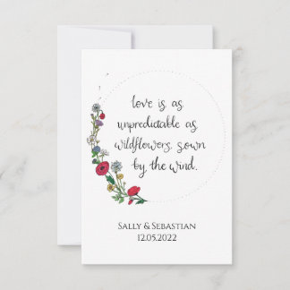 Blume Wreath Wedding Sign, Liebe Zitat Dankeskarte