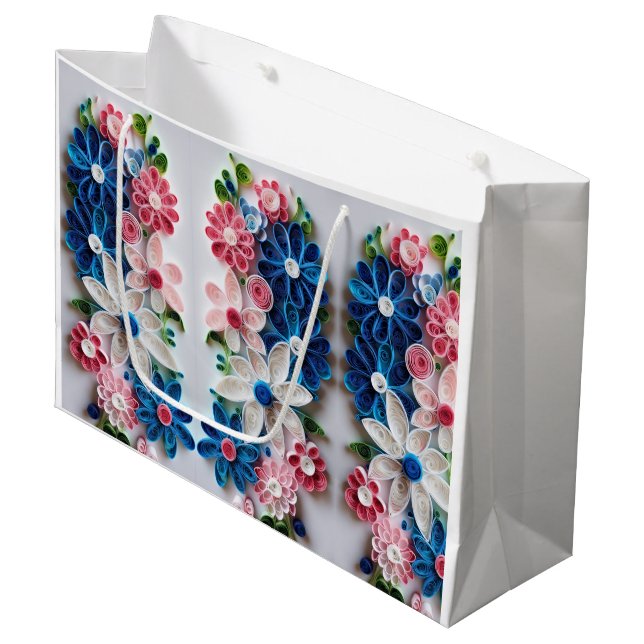 Blume & Wunder: Eine wunderschöne Geschenktasche Große Geschenktüte (Vorderseite Schrägansicht)