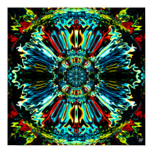 Blume X v2 - farbenfrohe Muster pareidolia