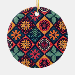Blume-Zaubermuster Keramik Ornament