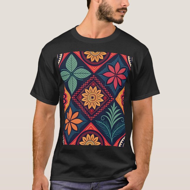 Blume-Zaubermuster T-Shirt (Vorderseite)