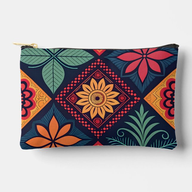 Blume-Zaubermuster Zubehörtasche (Vorderseite)
