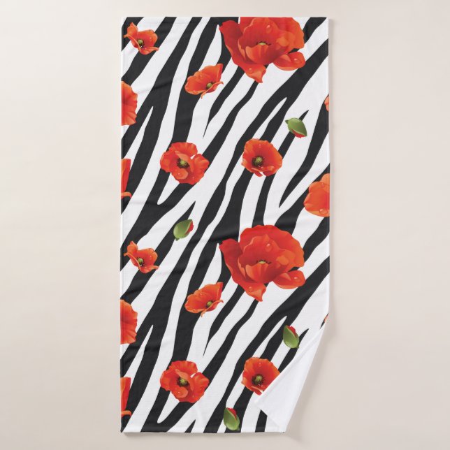 Blume Zebra Badehandtuch (Badehandtuch)