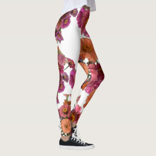 Blume Zinnia Bouquet Maureen Girard Leggings