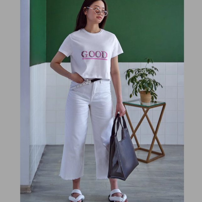 Blume Zitate Sommer T-Shirt (Flower Quote Text Summer T-Shirt Clothing)