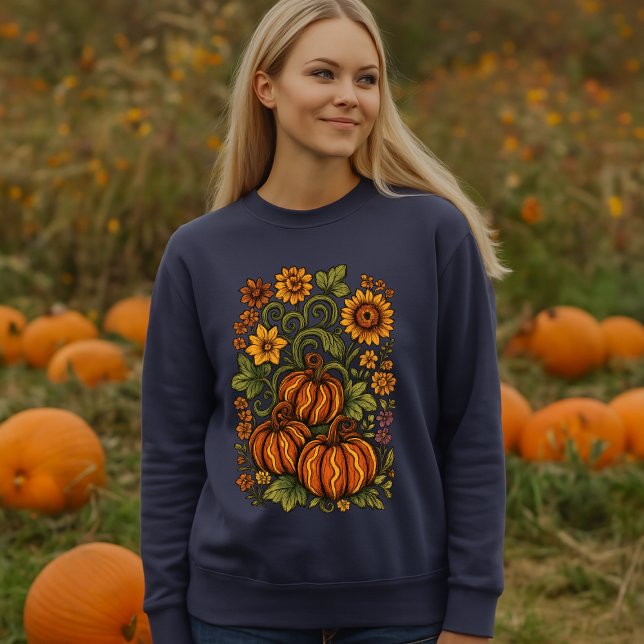 Blume zu Halloween Sweatshirt (Von Creator hochgeladen)