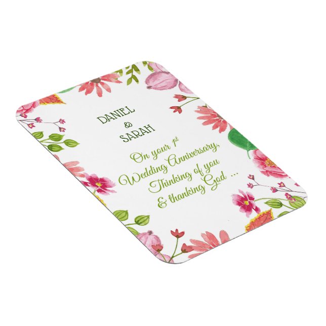 Blume zum 1. Hochzeitstag Magnet (Rechte Seite)