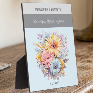 Blume zum 25. Jahrestag tragen den Namen Blau Fotoplatte
