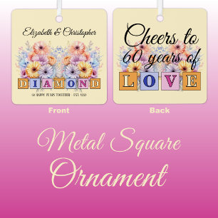 Blume zum 60. Jahrestag Ornament Aus Metall