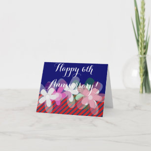 Blume zum 6. Hochzeitstag Karte