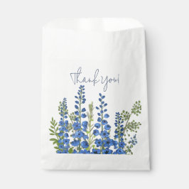 Blume zum blauen Delphinium im Juli Danke Geschenktütchen